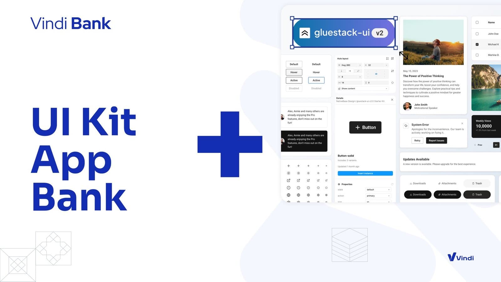 UI Kit Vindi Bank — Design System para Conta Digital